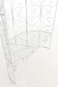 Oblúk na ruže Rosie s lavičkami - Biela antik