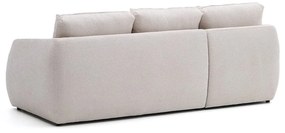 Krémová ženilková rozkladacia rohová pohovka (ľavý roh/s leňoškou) Laira – Kave Home