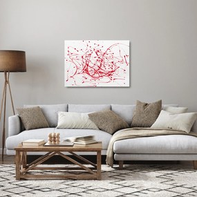 Sklenený obraz technikou Drippingu (70x50 cm)