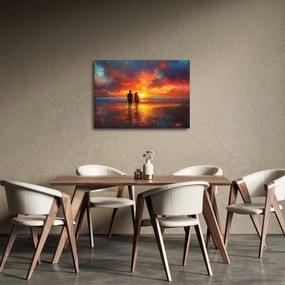 Obraz - Prechádzka na pláži (70x50 cm)