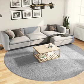 Chlpatý koberec vysoký vlas moderný sivý Ø 280 cm 375271