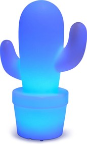 LED akumulátorová stolová lampa do exteriéru, kaktusová