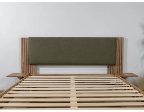 Zelená dvojlôžková posteľ s roštom 140x190 cm Lior – Bobochic Paris