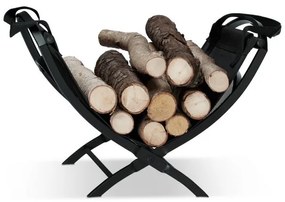 Kovový kôš na palivové drevo s taškou RelaxDays RD22301