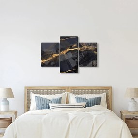 Obraz - Čierno - zlatý dekor (90x60 cm)