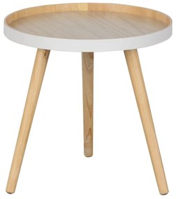 Odkladací stolík s bielym detailom WOOOD Sasha