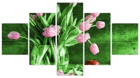 Tulipány vo váze, obraz na stenu
