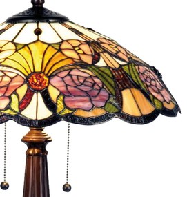 Vitrážová Tiffany lampa stolová do obývačky Ø44*57
