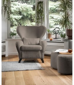 Hnedé kreslo ušiak Miuform Miuf