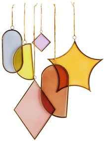 MADAM STOLTZ Sklenená dekorácia Colour Glass Pieces