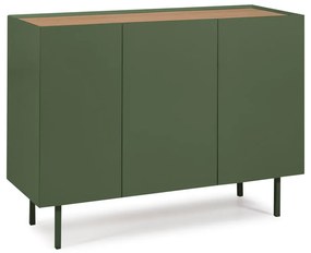 Zelená nízka komoda v dekore duba 110x85 cm Arista – Teulat