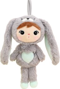 Mojkáčik - Bábika králik šedo mätová mini  30 cm