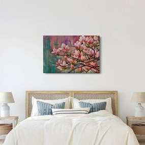 Obraz - Olejomaľba, Rozkvitnutá sakura (90x60 cm)