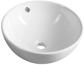 Aqualine, Keramické umývadlo na dosku Ø 38 cm, biela, 38171