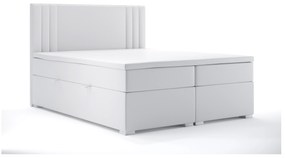 Manželská posteľ Boxspring 180 cm Morcano (biela ekokoža) (s úložným priestorom). Akcia -20%. Vlastná spoľahlivá doprava až k Vám domov. 1044270
