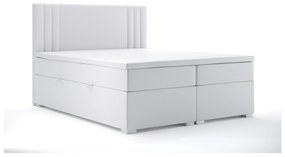 Manželská posteľ Boxspring 180 cm Morcano (biela ekokoža) (s úložným priestorom). Akcia -21%. Vlastná spoľahlivá doprava až k Vám domov. 1044270