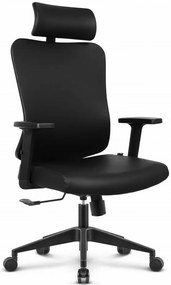 Ergonomická kancelárska stolička HC-1041 – čierna, s nastaviteľnou opierkou hlavy a bedier