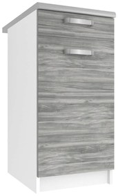 Kuchynská skrinka Belini spodná so zásuvkami 40 cm šedý antracit Glamour Wood s pracovnou doskou  TOR SDSZ1-40/1/WT/GW/0/U