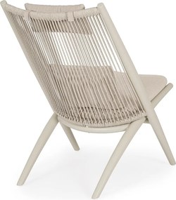 Béžové kovové záhradné kreslo Aloha – Bizzotto