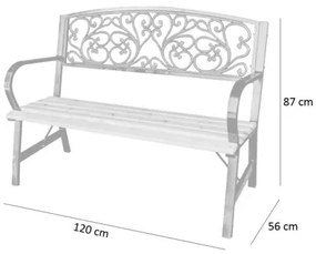 Sammer Elegantná lavička do záhrady 120x56x87 cm MEB2934