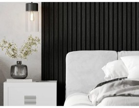 Mexen Lam-F, akustické stenové lamely 275 × 30 cm, plstený podklad 8 mm, technická dyha, dub čierny striebristý, S105-275307-3015-025