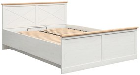 Manželská posteľ 160 cm BRW Frija 3 (borovica andersen biela + dub artisan) (s roštom) (s úl. priestorom). Vlastná spoľahlivá doprava až k Vám domov. 1098248