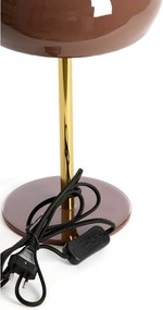 Hnedá stolová lampa s kovovým tienidlom (výška 34 cm) Surin – Light &amp; Living