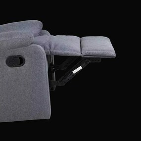 LuxuryForm DESIGN Televízne kreslo CARLOS s polohovaním - šedé