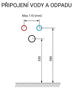 Mereo Mereo, Mailo, kúpeľňová skrinka 61 cm, čierne madlo, MER-CN510SB
