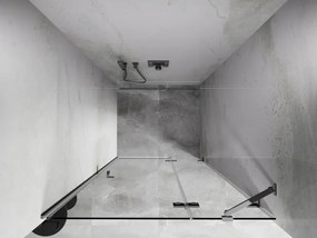 Mexen, Mexen Lunar pravé otočné sprchové dvere 70 cm, transparentné, chróm - 834-070-000-01-00-P