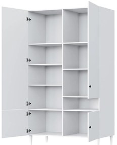 Šatní skriňa DULLUM 120x205cm, biela