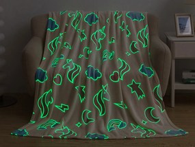 XPOSE® Mikroplyšová svietiaca deka DUHA 140x200 cm