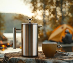 Kanvica french press 900 ml, dvojstenná, ušľachtilá oceľ