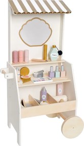 Drevený kozmetický salón Jabadabado pre deti, luxusný 26-dielny set s kolieskami