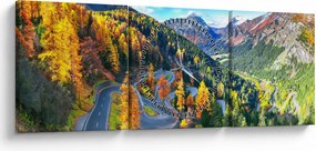 Obraz - Malojský priesmyk (s hodinami) (90x30 cm)