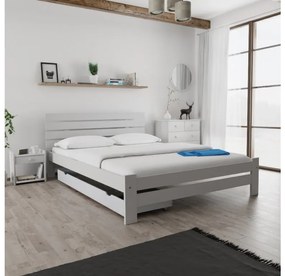 Posteľ PARIS zvýšená 120 x 200 cm, biela Rošt: Bez roštu, Matrac: Matrac COCO MAXI 20 cm