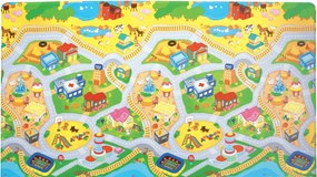 Obojstranný protišmykový koberec Moje mesto – na von aj na doma, 140x230, detská izba