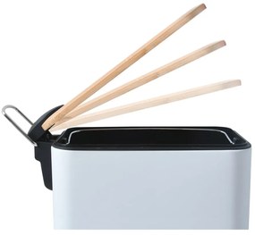 Biely nášľapný oceľový odpadkový kôš 5 l Erik – Spirella