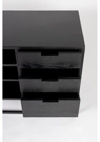 Čierny ratanový TV stolík 38x55 cm Guuji – White Label