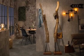 Dizajnový stojaci vešiak Akar z masívneho dreva teak 200cm