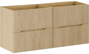 Koupelnová sestava Nordic se skříňkami a zápustnými umyvadly 120 cm dub cremona