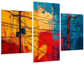 Obraz - Abstraktné elektrické vedenie (90x60 cm)
