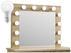 Bestent Toaletný stolík s LED zrkadlom Cleopatra Dub craft