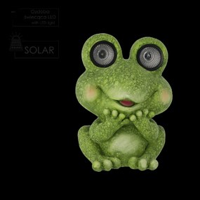 ZÁHRADNÁ FIGÚRKA – ŽABA SO SVIETIACIMI OČAMI 26 x 20,5 x 35 CM LED *7133