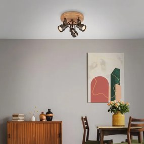 Briloner 2872-035 - LED Bodové svietidlo SPOTLIGHT 3xGU10/5W/230V hnedá