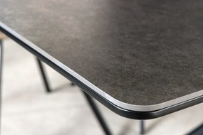 Jedálenský stôl 160 - 200 cm v antracitovom mramorovom vzhľade
