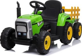 LEAN CARS Batériový traktor s prívesom XMX611 zelený