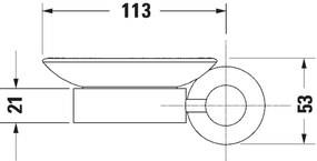 Duravit 99174600 - Nástenná mydelnička D-CODE ľavá matná čierna