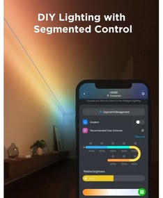 Govee - LED RGBICWW závesný LED pás/36W/24V 4 m Skyline Matter Wi-Fi