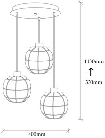 Závěsný lustr Tellini černý